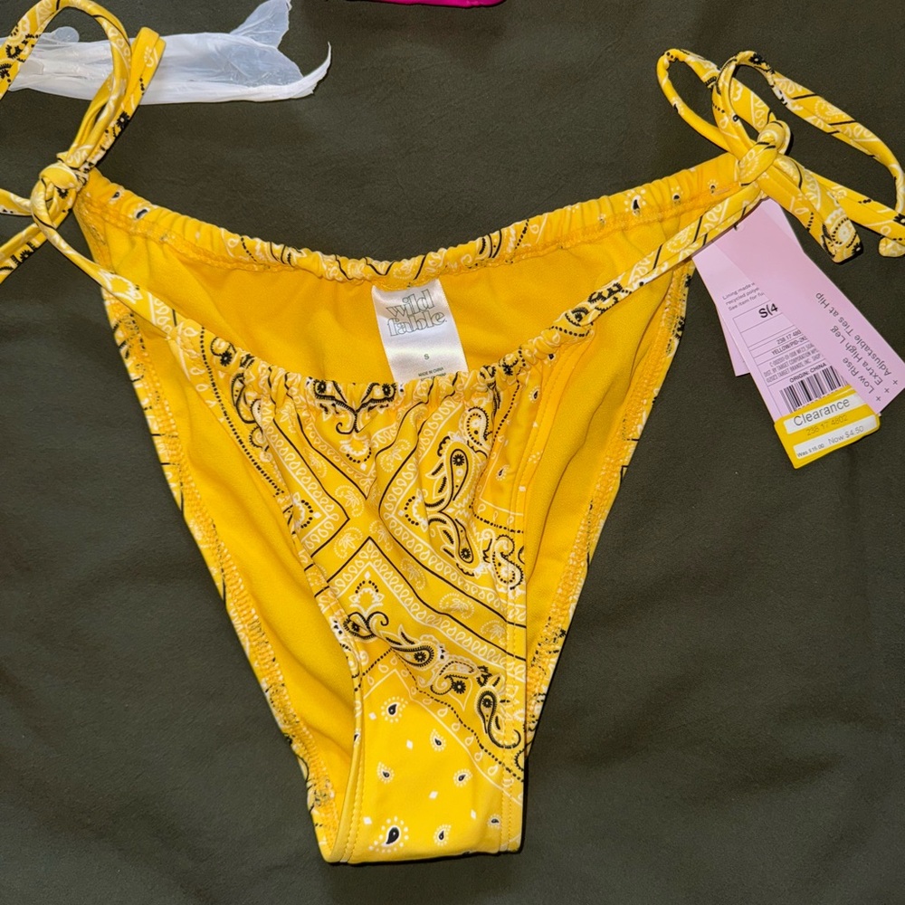 Target Yellow Paisley Bikini Bottom